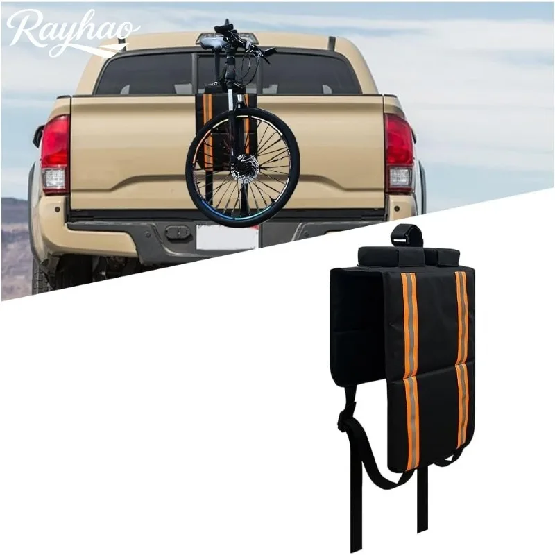 Tailgate Pad for Mountain Bike Truck Tailgate Protector with Reflective Strip Tool Pocket Waterproof Off Road Bike Tailgate Mat