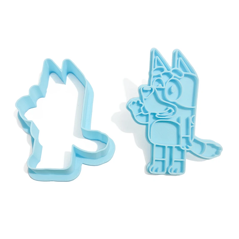 Bluey bingo bonito cortadores de biscoito plástico 3d dos desenhos animados pressionável molde biscoito selo cozinha cozimento pastelaria ferramentas