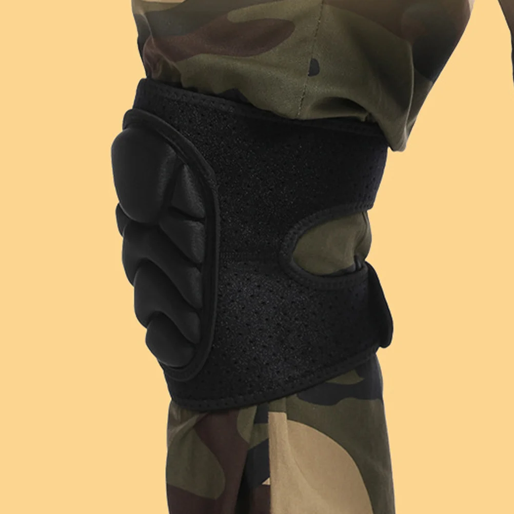 

1Pair Knee Brace Padded Knee Cover Non-Skid Shockproof Sports Protector for Running Cycling Basketball Fitness Workout