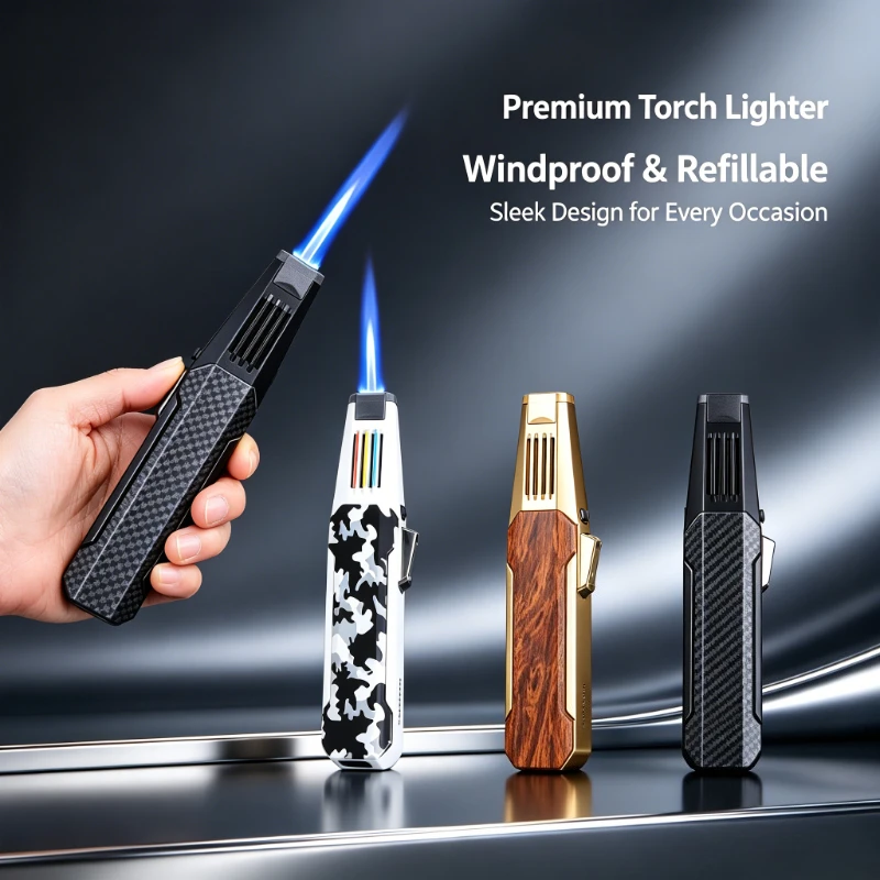 

Heavy Duty Spray Torch Igniter, Anti-wind Turbo Core, Stable Strong Flame Practical Gadget for Kitchen Barbecue Cigar Lighting