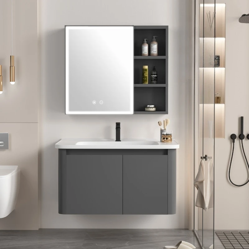 Gabinetes De baño De almacenamiento De lujo, tocador De estilo crema, gabinetes De baño con lavabo, muebles para el hogar, Gabinete De Baño Lsysg