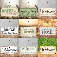 Welcome Door Wooden Sign Plaques Please Take Off Your Shoes Living Room Decor In Garden Pub Club Hanging Home Signs Decorative