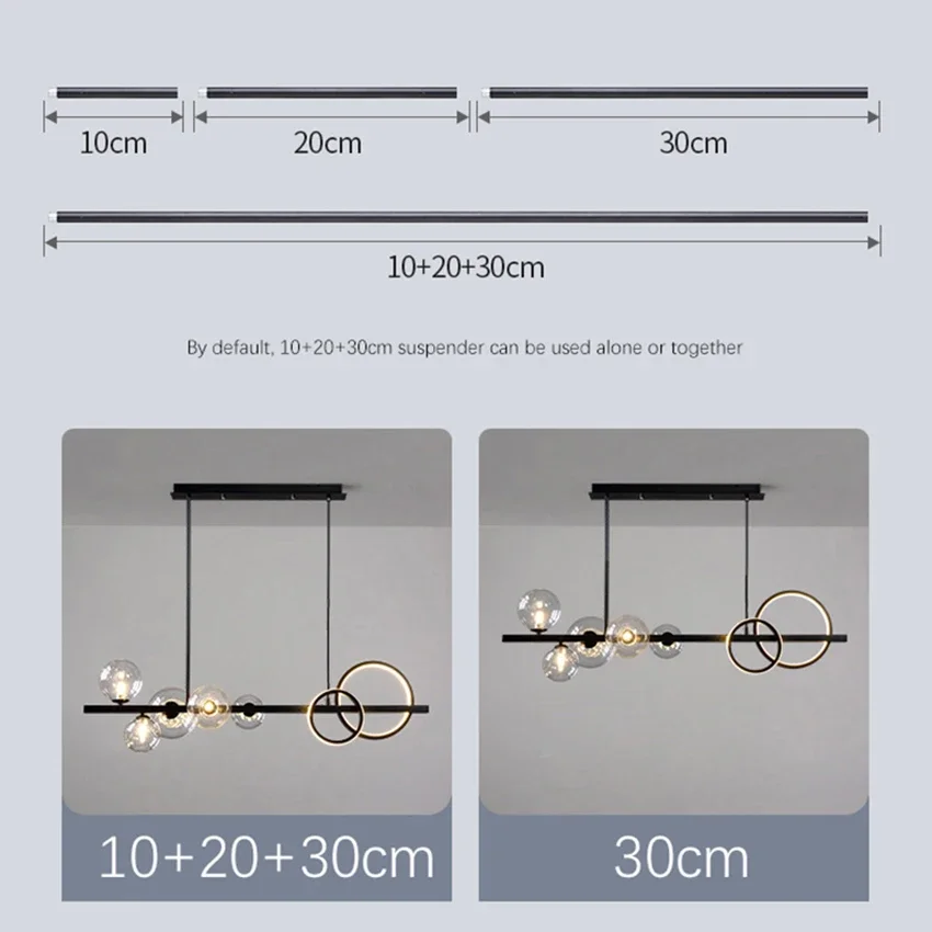 Imagem -05 - Teto Led Pendurado Luz Lustres Modernos Bola de Vidro Magic Bean Molecular g9 Lâmpada para Jantar Sala de Estar Mesa Cozinha