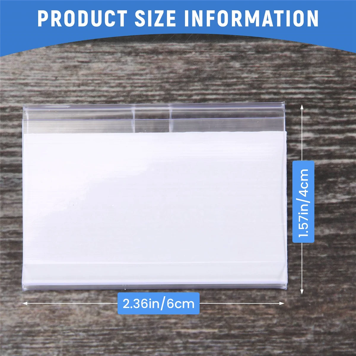 Cartellino del prezzo del supporto per etichette in plastica trasparente da 50 pezzi, supporto per etichette rimovibile con Clip per etichette per cestini portaoggetti