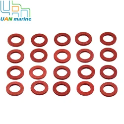 20pcs Red Lower Gear Case Oil Drain Screw Gasket For Yamaha Outboard 90430-08020-00 90430-08801-00  90430-08003-00