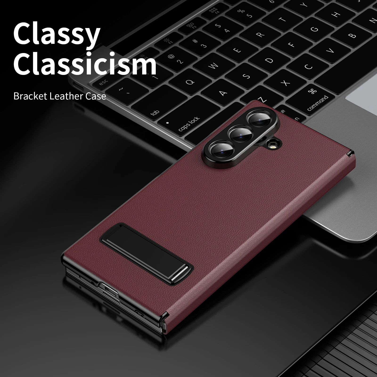 

Luxury Invisible Bracket Folding Flip Phone Case For Samsung Galaxy Z Fold 7 5 4 3 6 Lens Protection Anti Dall Phone Cover