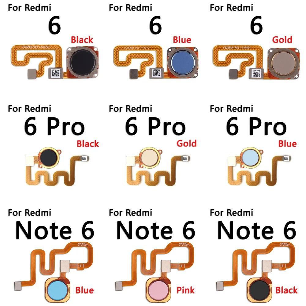 مراجعات ونصائح حول Aiinant لـ Xiaomi Redmi Note 6 Pro Plus Prime Home Button Back Touch ID Scanner Fingerprint Sensor Flex Cable Ribbon