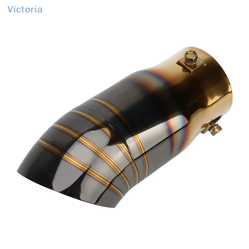 كاتم صوت عادم السيارة العالمي عالي الأداء من الفولاذ المقاوم للصدأ مباشرة من خلال كاتم صوت العادم يعزز الصوت والأناقة #2