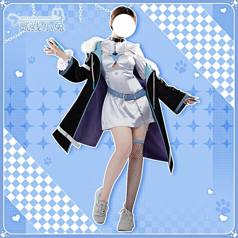 Hot Advent Fuwawa Abyssgard Cosplay Costume Game VTuber Hololive Anime Women Cos Dress Role Play Clothes Comic-con Party Suit