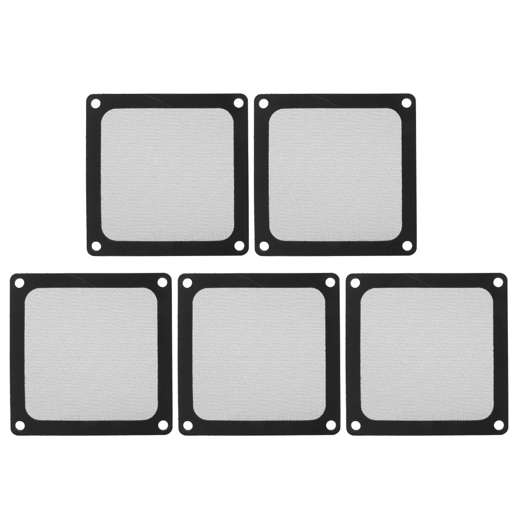

5PCS Easy Installation 80x80mm PC Case Dust Filter Dustproof Black Dust Filter Mesh PC Fan Dust Filter Ventilation Holes