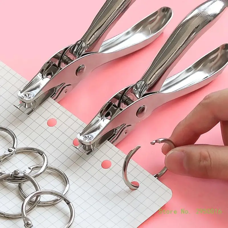 3mm/6mm Hole Puncher Portable Single Hole Punch Paper Material Scrapbooking Handheld Metal Craft Office Binding Supplies