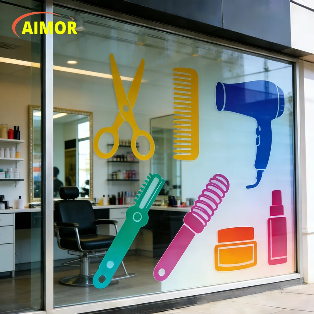 Decoration UV Sticke Adhesive adhesive backing Ultra transparent Film Advertising Glass Film Custom HD Print Windows Sticker