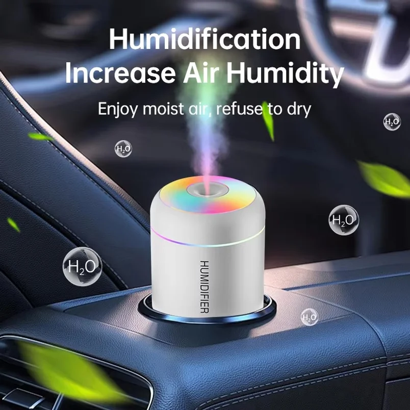 Mini Air Humidifier Usb Electric Aroma Diffuser Essential Oil Purifier Aromatherapy Mist Maker Lights For Car Home Bedroom