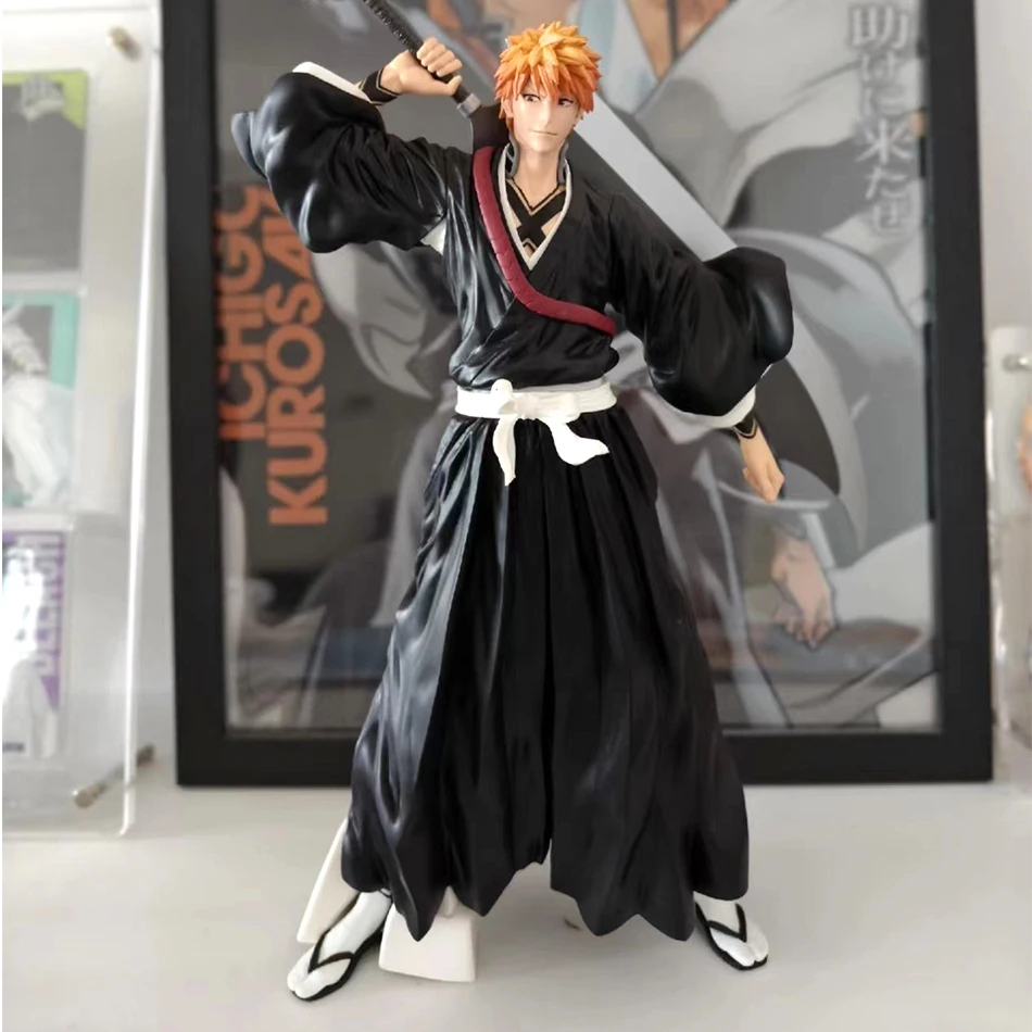 Neue Anime Bleach 21cm/8,26 Zoll Anime-Figur Kurosaki Ichigo Kuchiki Byakuya Anime-Figur PVC Sammlerstück Peripherie-Modell Puppe Spielzeug