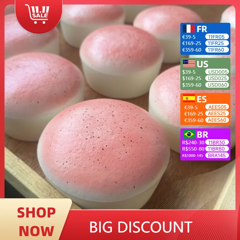 5inch 1pc Pastel Pink Cheese Cake Model Bottom Auto Restore Wrinkle Original Shape Soft Finger Sticky Toy Slow Rebound Play Food