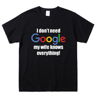 Spoof Google IT Programmer Short-sleeved T-shirt Men and Women Geek Summer Loose Cotton Round Neck Printed T-shirt
