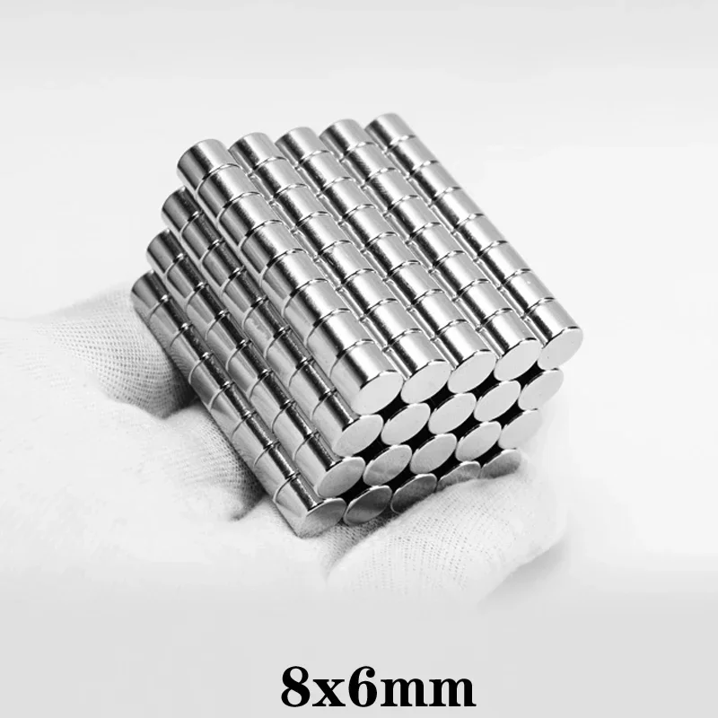 8x6mm Neodymium Powerful Magnets 8*6mm Strong Disc Neodymium Magnets For Fridge DIY, Building Scientific Craft  8*6 8x6
