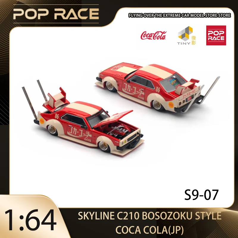 

POP RACE 1:64 NISSAN SKYLINE C210 BOSOZOKU STYLE S9-07 Alloy Premium Diecast Vehicle Model Toys Collectible, Ship Now