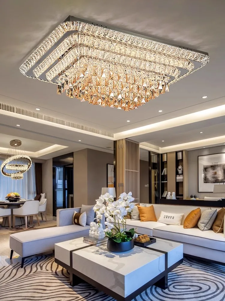 Home Appliance Led Crystal Ceiling Lamp Elegant Luxury Modern Ceiling Chandelier Room Decoration Light Fixture