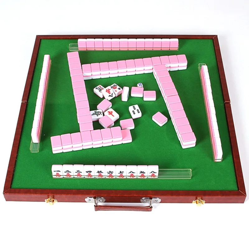 

Portable mahjong table Portable mahjong box Small storage table Folding table with legs is convenient for storage Simple
