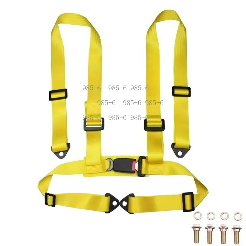 Four-Point Kart Racing Seat Belt, 2 Inch Quick Release Belt for Car Modification