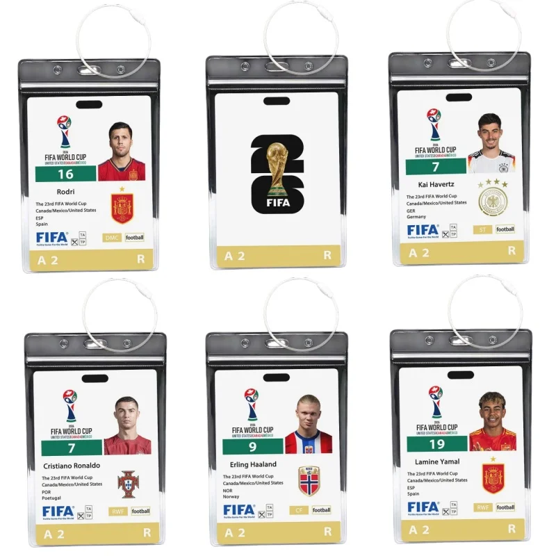 Tarjeta de Estrella de Fútbol de la Copa Mundial FIFA CRO y Tarjeta de Atleta, Colgante para Mochila, Llavero Coleccionable Periférico de Partido de Fútbol, Adorno Decorativo