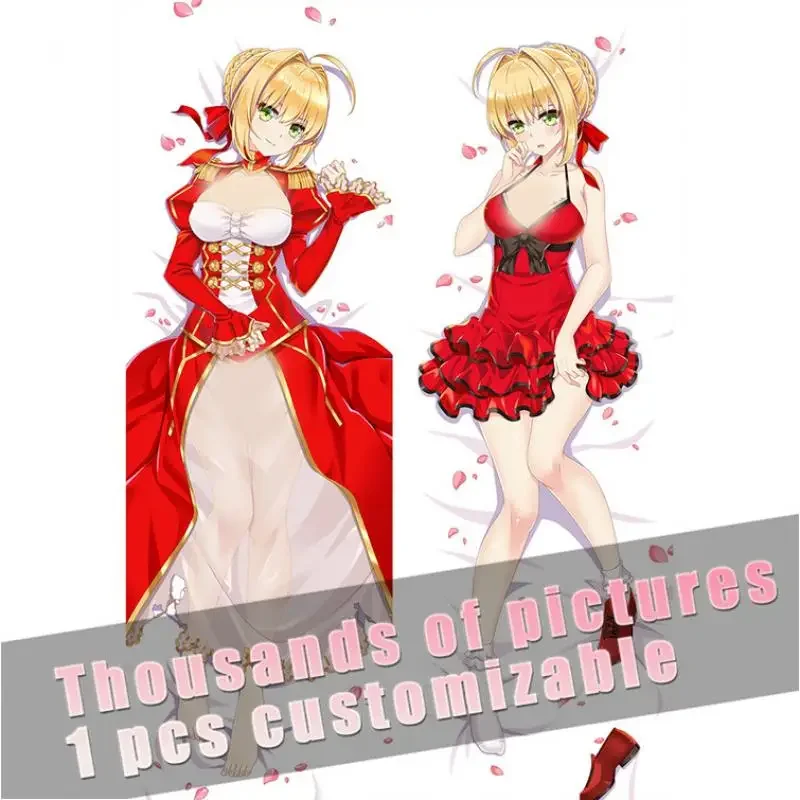 Dakimakura-Juste de coussin personnalisée, taie d'oreiller, dessin animé, câlin