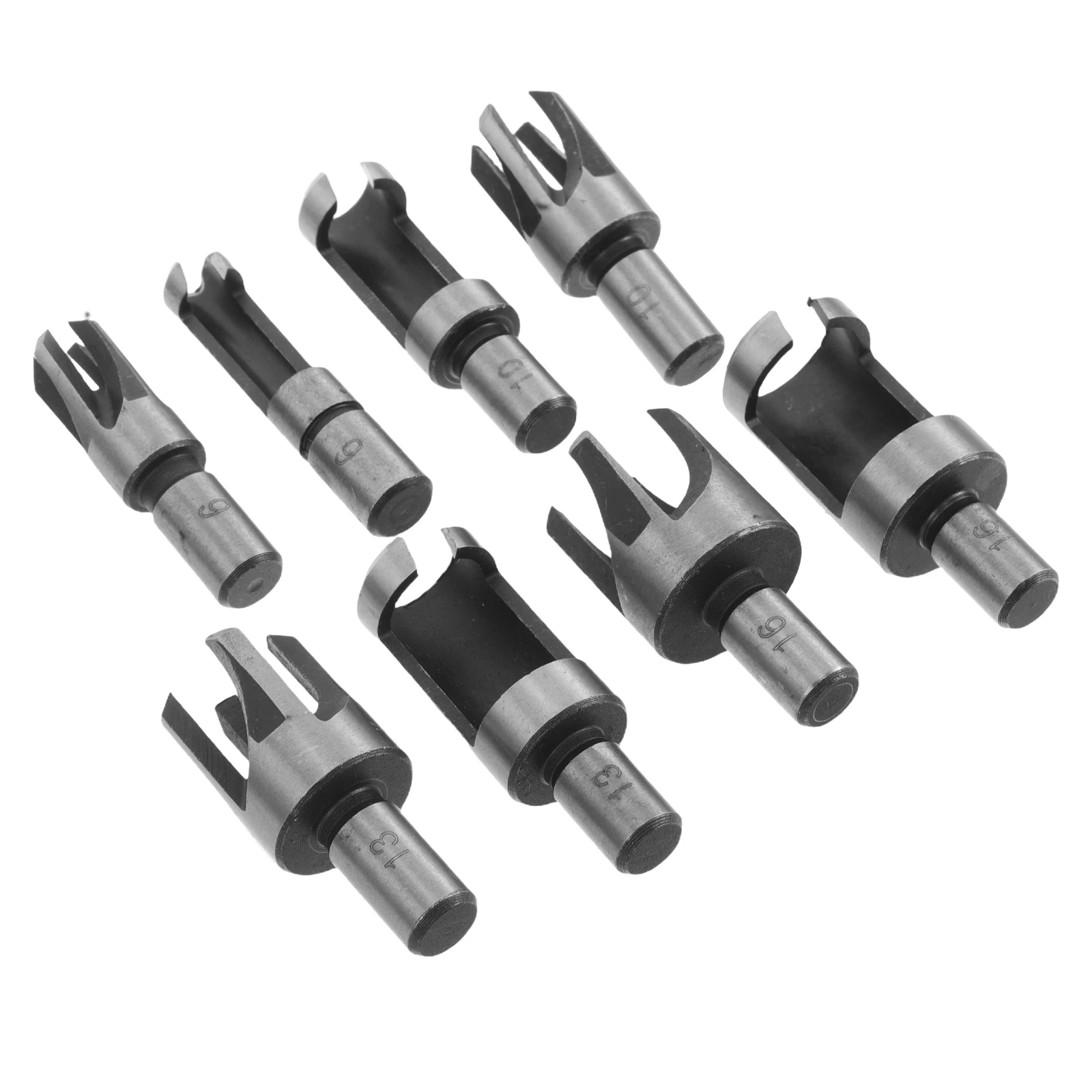 

8Pcs Wood Plug Drill Bit Set Metal Round Shank Wear Resistant Woodworking Hole Opener for Home Carpentry Wood Plug Drill Bit Set