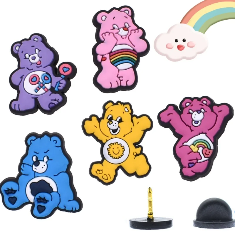 Creative Rainbow Bear Brooch Rainbow Love Bee Butterfly Pvc Pin Animal Badge Bag Decoration Pin