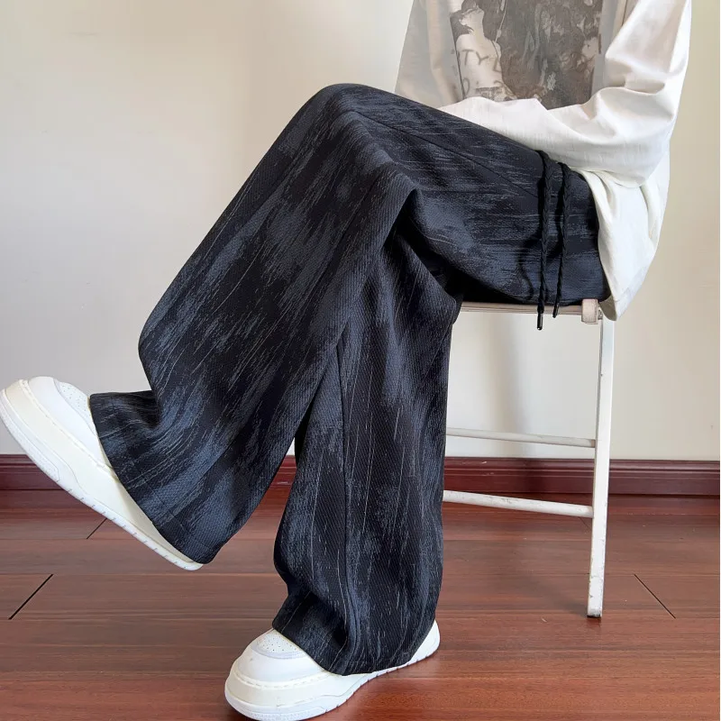 

Вельветовые мужские спортивные штаны с принтом тай-дай, свободные длинные брюки Spor, американские повседневные брюки с широкими штанинами, осенний модный бренд