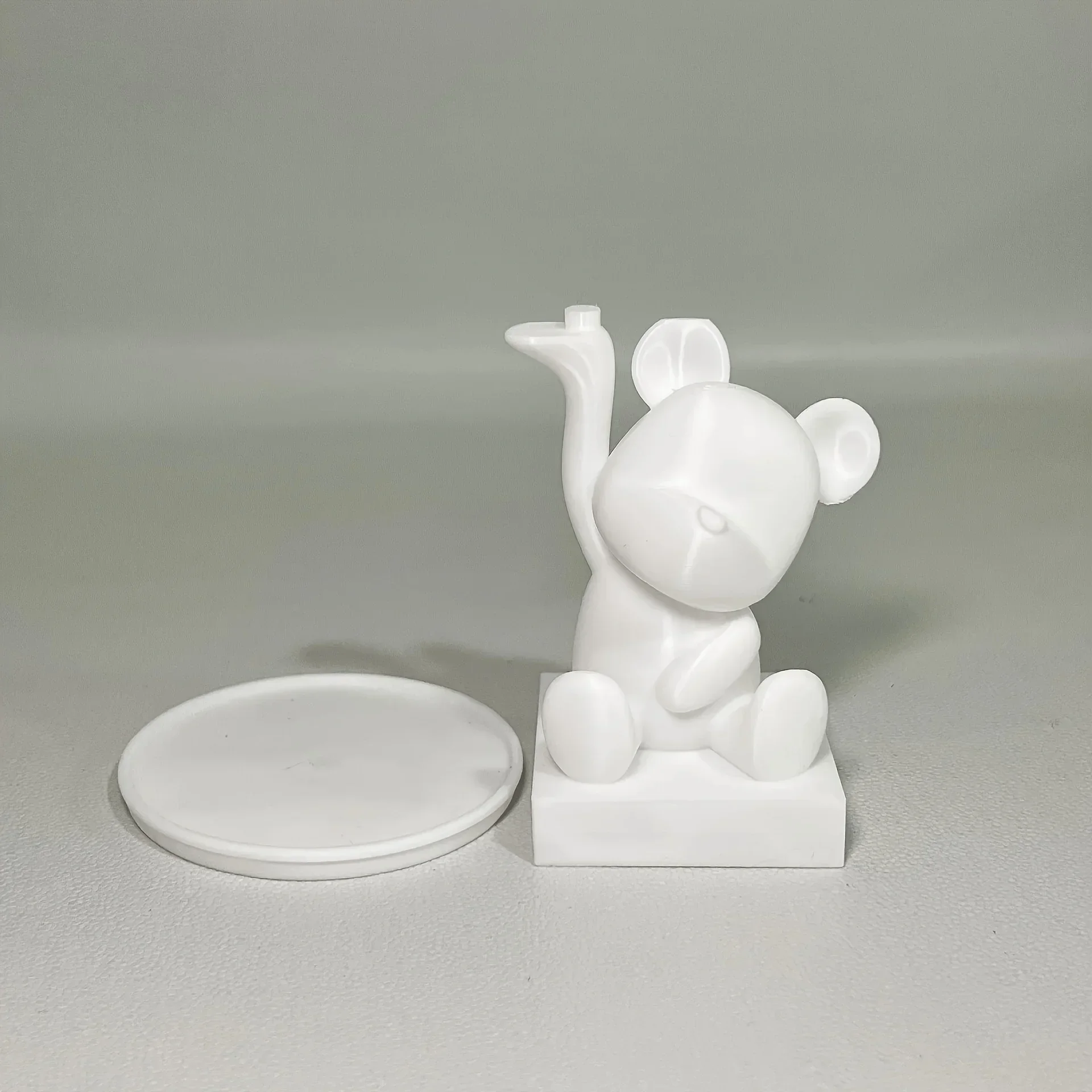 Cute Bear Jewelry Storage Tray, Small Trinket Holder for Keys Earbuds, Home Decor Birthday Gift, Not For Food Contact