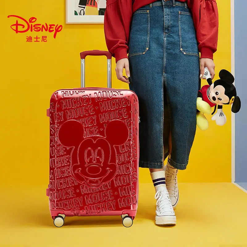 

Disney Mickey cartoon cute suitcase creative personalised home travel student spinner trolley case cabin allowed wholesale gifts