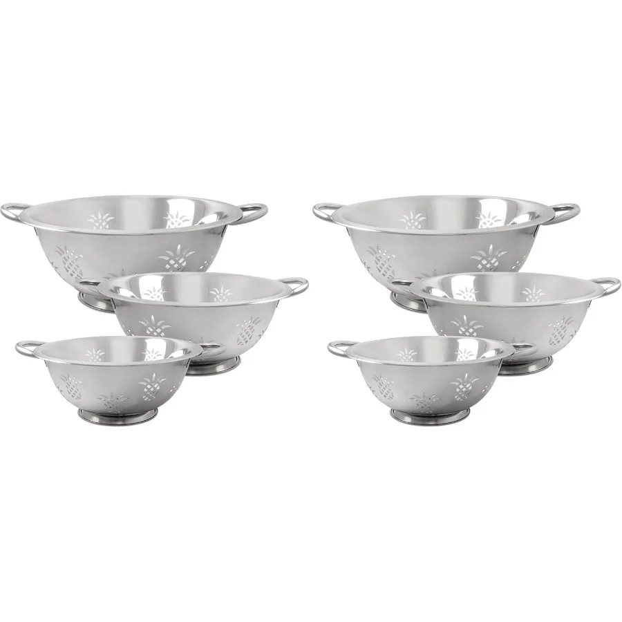 

Дуршлаги с ананасами из нержавеющей стали 730, набор из 3 шт.) (упаковка из 2 шт.)