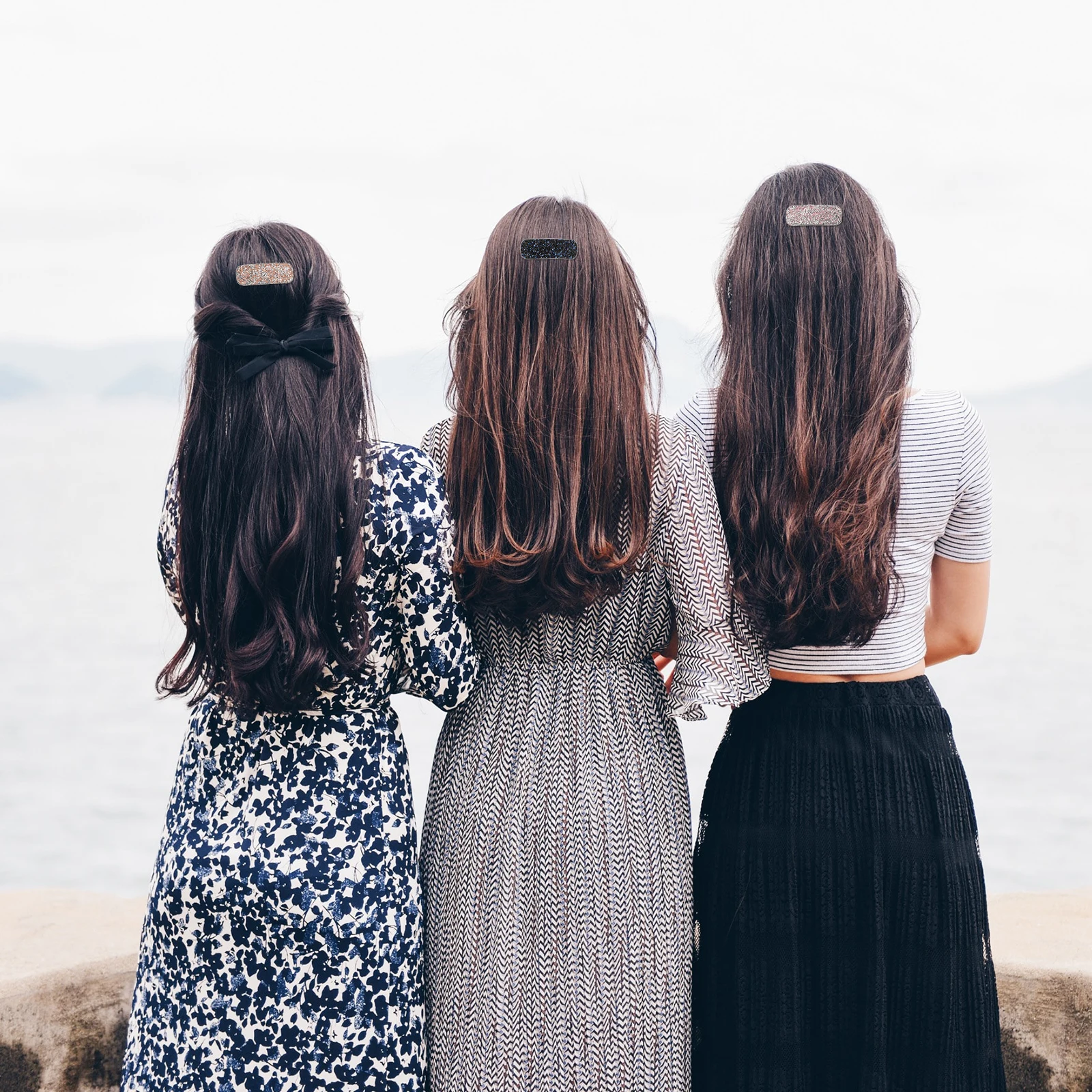 

5pcs Rhinestone Hair Clips Lightweight Elegant Barrettes For Women Kids Wedding Party Use Hair Accessories Styling Tools