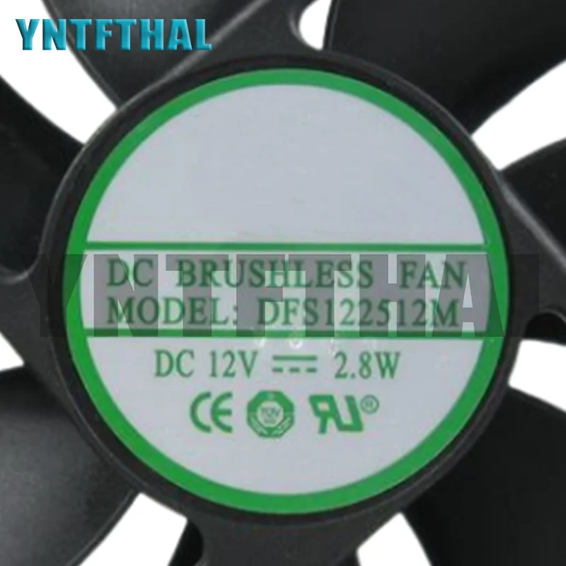 New DFS122512M DC12V 0.3A 2.8W Two Lines Cooling Fan