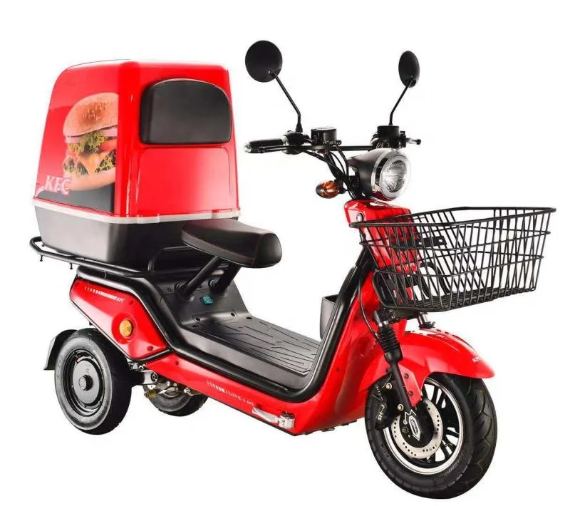 2020w fast food electric pizza delivery scooter Takeaway scooter tricycle