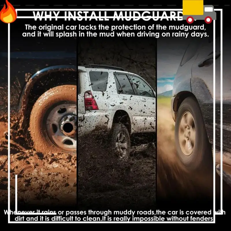 

4PCS Car Mudguard Mud Flaps Splash Mud Guard Fender For Toyota 2022-2023 Car Accessories