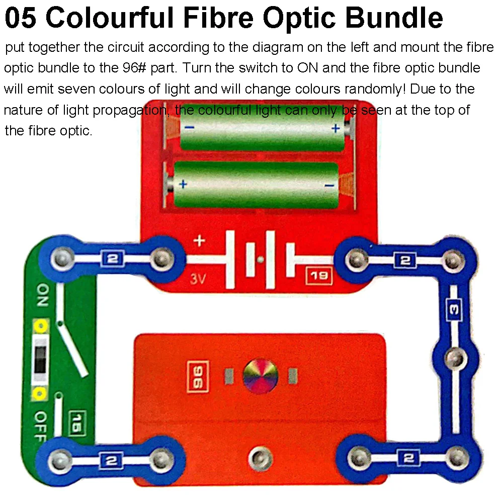 Science Experiments Kits Circuits Electronic For Kids 31 Piece Circuito Electrico niños For Children STEM Toys Science Kits New