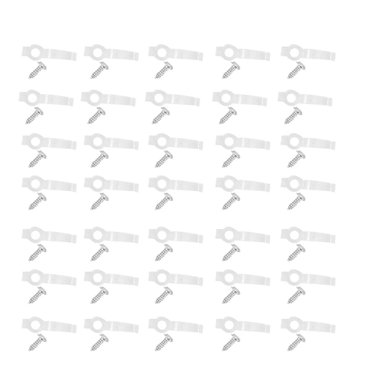 

200Pcs Transparent LED Strip Light Clips 10Mm One-Side Screw Mounting Fixer for Cabinet Wardrobe Bookcase High Temp Resistant