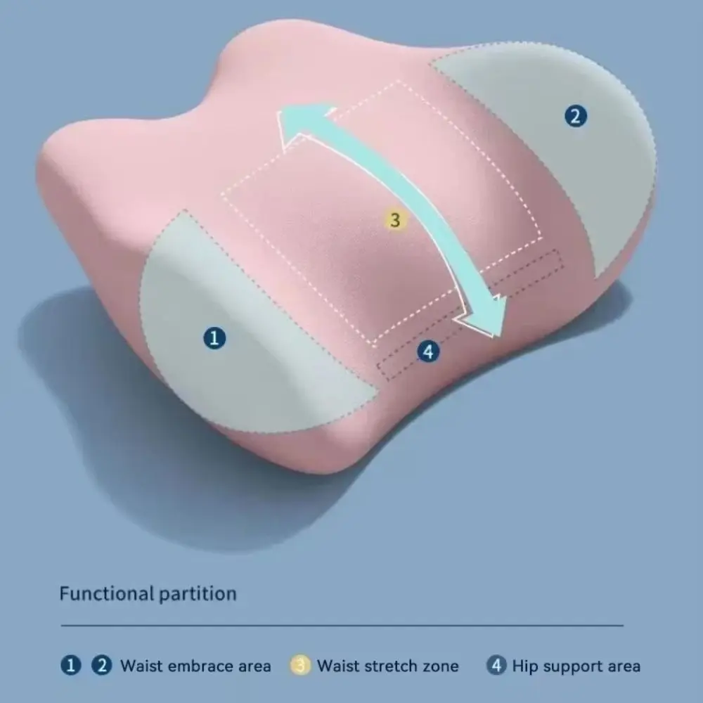 New Memory Foam Lumbar Support Cushion Ergonomics Soft Sleep Lumbar Pillow Breathable Back Support Cushion Body Massage