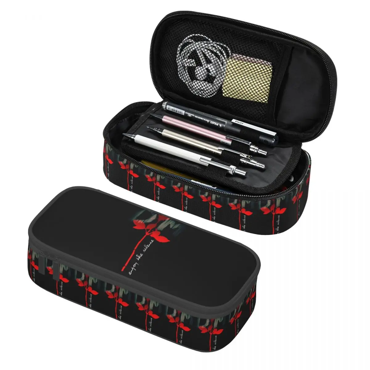 Electronic Rock Depeche Cool Mode Pencil Cases Pencil Pouch Storage Stationery Large Storage Pen Box Pencil Bag for Kids