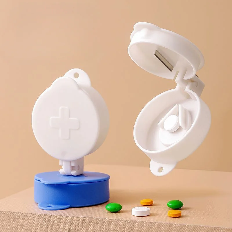 3pcs Portable Pill Cutter and Medicine Storage Box Combination - Travel-Friendly Splitter with Crusher Function