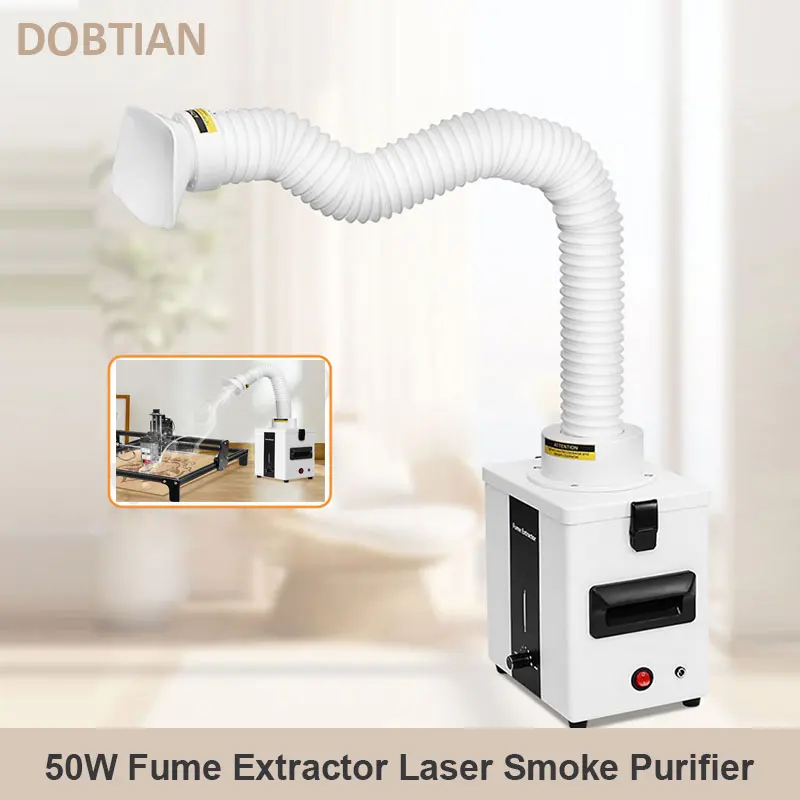 

50w Laser Smoke Purifier Fume Extractor Smoke Solder Welding Absorber For Laser Engraving Machine CNC Machine Dust Extractor