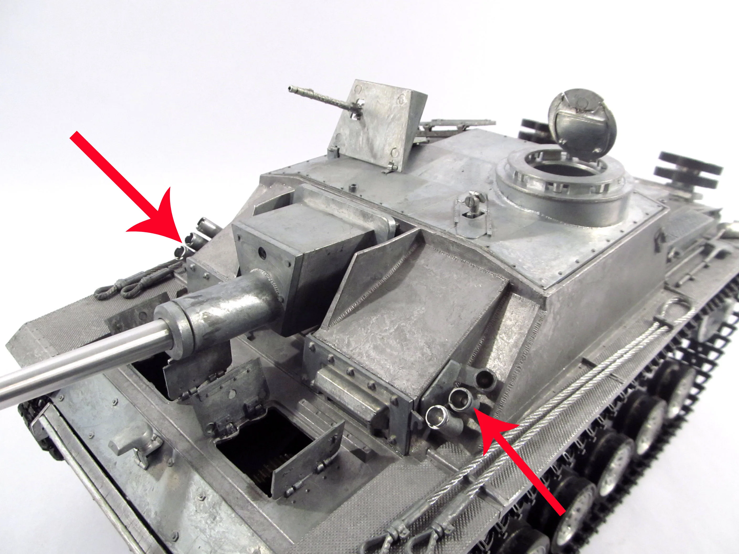 Mato 3868-1 metal accessory Metal smoke launcher for 1/16 1:16 RC Stug III  tank, metal upgraded parts henglong