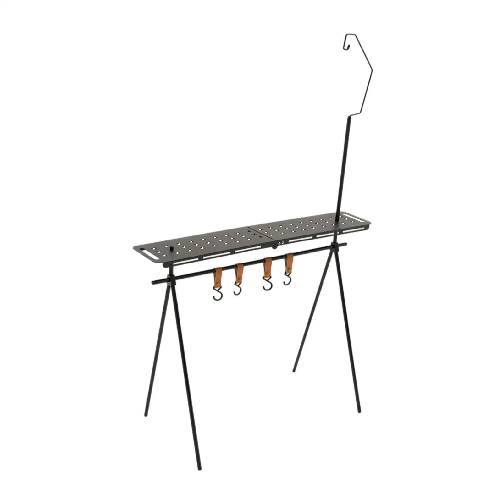 

Складной стол из алюминиевого сплава с крючком для хранения, подставкой для лампы, портативный, сверхлегкий, для путешествий, походов, барбекю