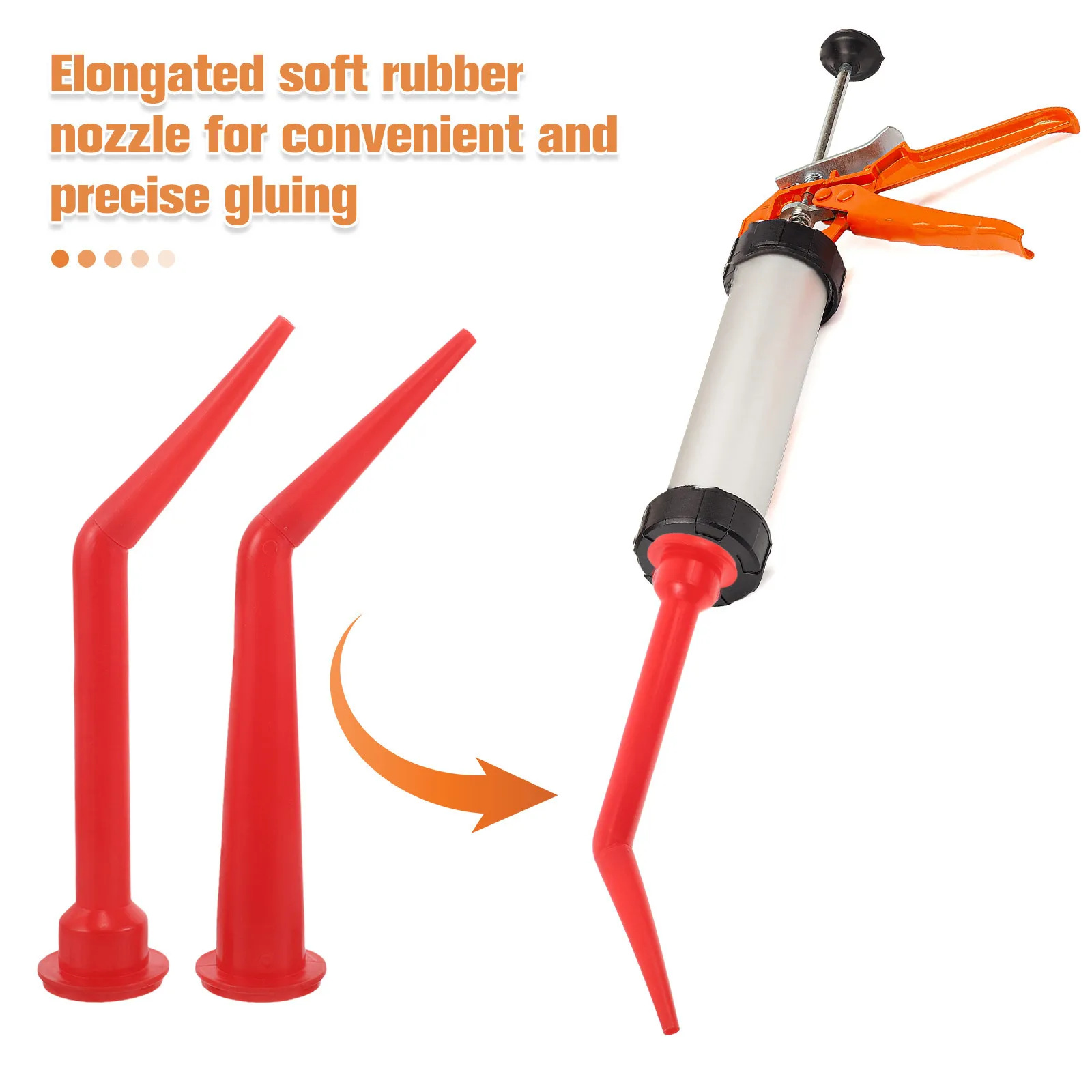 6 قطعة السد فوهة تمديد أنبوب البلاستيك مانع التسرب قضيب تلميح ل الزجاج الغراء الستار جدار البناء Diy بها بنفسك إصلاح المنزل #4