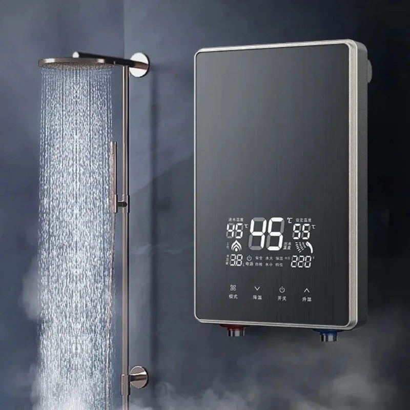 

【Best-selling】Ipx4 Waterproof 7500kW Quick Heating Electric Instant Hot Water Heater Tankless Geyser Electr With LED Display