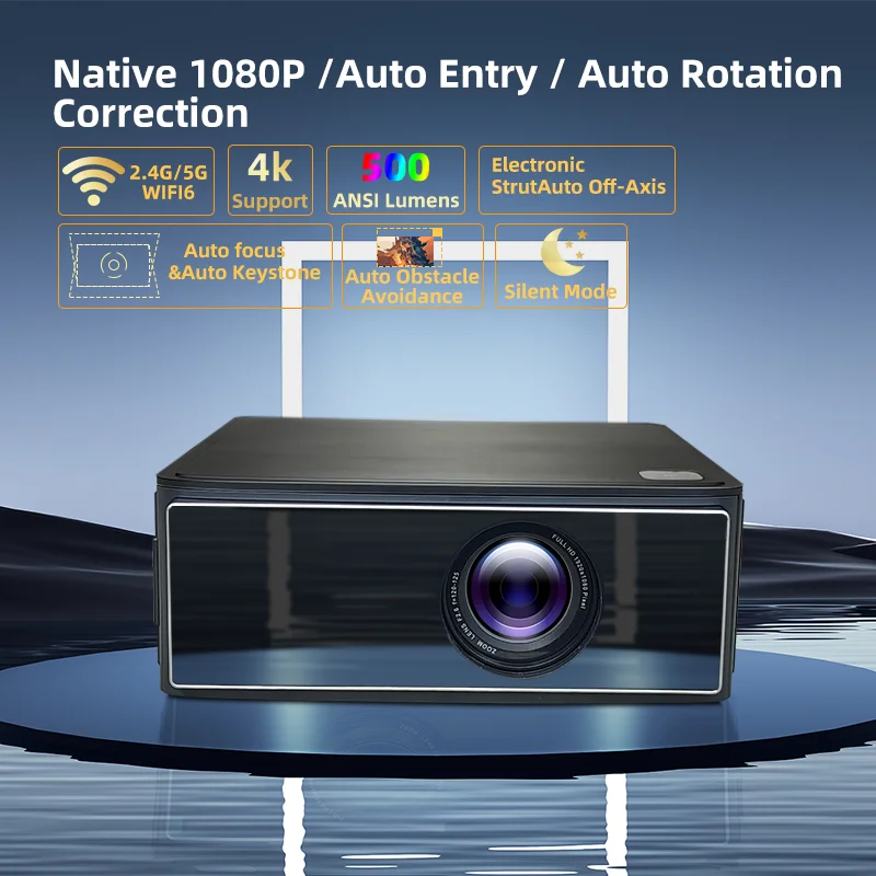 C4pro Adroid Edition Full HD 1080p Projector WiFi LED 1080p 4k Video Movie Intelligent Projector LCD Home Theater 4k