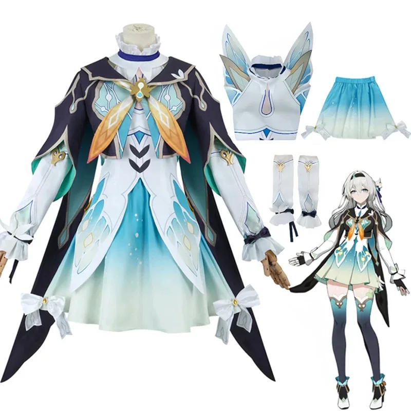 

asdh8@Honkai Star Rail Firefly cosplay Costume Dress Game Uniform Wig Headwear Luminous Props Halloween Party for Women