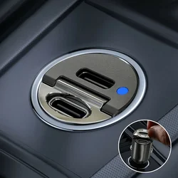 Mini cargador USB Dual para coche, dispositivo de carga rápida PD tipo C, 30W, QC 3,0, 2 puertos, inalámbrico